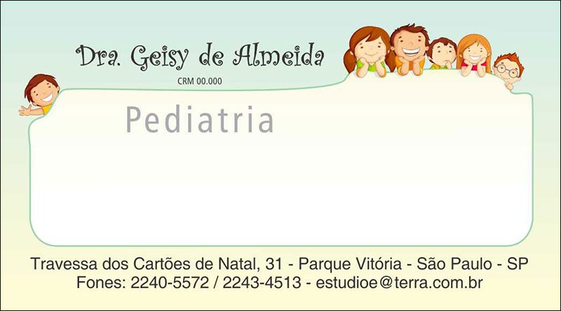Cartão de Visita Médico com Verniz - Cod: M170