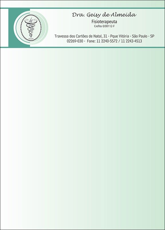 Receituário para Fisioterapeutas Colorido - Cod: FS015 Verde