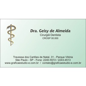 Cartão de Visita Odontológico com Verniz - Cod: D007