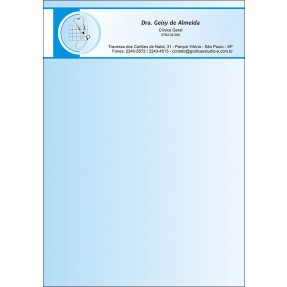 Receituário Médico Colorido - Cod: M015 Azul