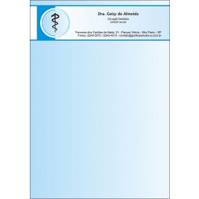 Receituário Odontológico Colorido - Cod: D015 - Azul
