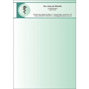 Receituário Odontológico Colorido - Cod: D015 - Verde
