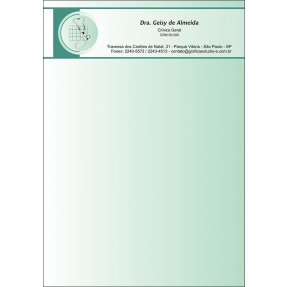 Receituário Médico Colorido - Cod: M015 Verde