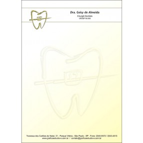 Receituário Odontológico Colorido - Cod: D021 - Amarelo