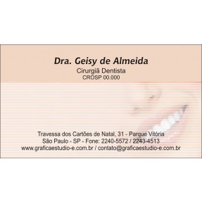 Cartão De Visita Odontológico Fosco - Cod: D056