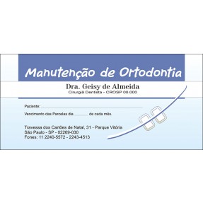 100 Carnês de Ortodontia - 009 - Capa Azul Claro