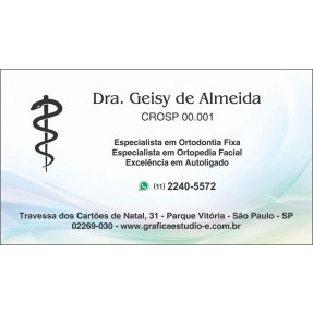 Cartão de Visita Odontológico com Verniz - Cod: D113
