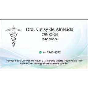 Cartão de Visita Médico com Verniz - Cod: M113