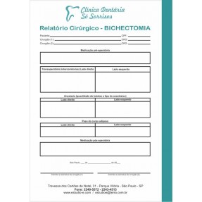 Formulário de Relatório Cirúrgico de Bichectomia - RCB 400 - Frente