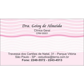 Cartão de Visita Médico com Verniz - Cod: M042