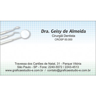 Cartão De Visita Odontológico Fosco - Cod: D048