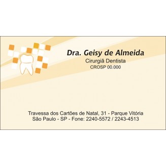 Cartão De Visita Odontológico Fosco - Cod: D066
