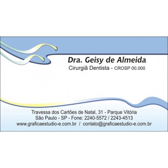 Cartão De Visita Odontológico Fosco - Cod: D106