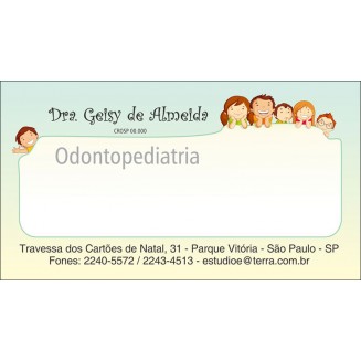 Cartão De Visita Odontológico Fosco - Cod: D170