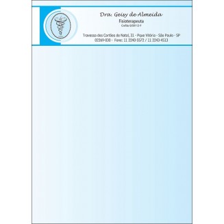 Receituário para Fisioterapeutas Colorido - Cod: FS015 Azul