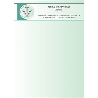 Receituário para Psicólogos Colorido - Cod: P015 Verde